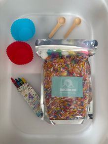 Sensory rice kit _ Happy birthday