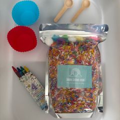 Sensory rice kit _ Happy birthday