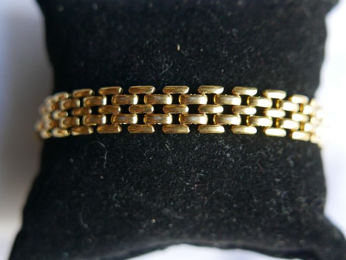 18Ct Gold Plated Bracelet Bangle L-8"  11,6g