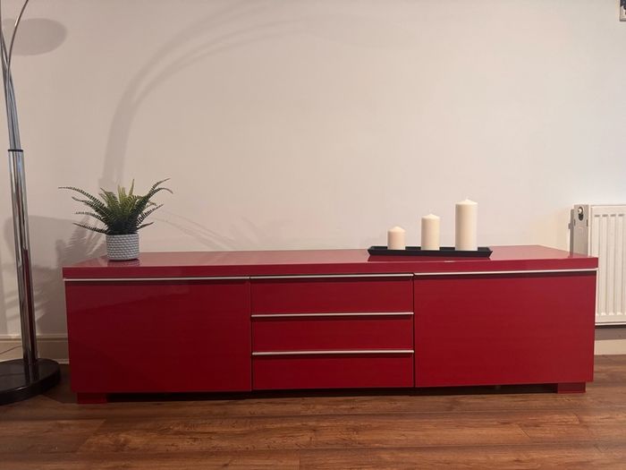 Tv Cabinet High Gloss Red