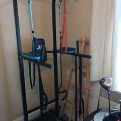 JK Fitness power tower with pull up bar