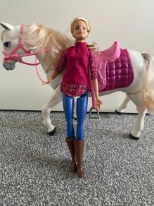 Barbie dream horse and doll
