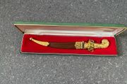 Rare Los Angeles 1984 Ceremonial dagger in sheath - Saudi Arabian Olympic Committee jambiya/dagger letter opener