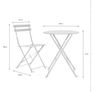 Rive Droite Bistro set small white chalk GT36 Image 2