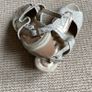 New Pitillos Gold Wedge Sandals Image 5
