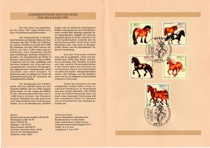 1997 Bundes Republic Deutschland (Germany) Federal Annual Stamp EFT Collection incl 45 images of contents
