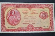 Ireland 20 pound  Lady Lavery 1976 Banknote