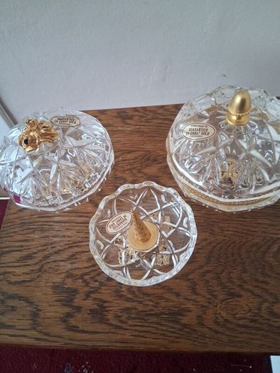 Vintage Killarney Irish Crystal Trinket/Vanity Set