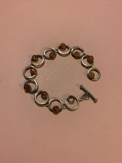 Sterling Silver Amber Bracelet