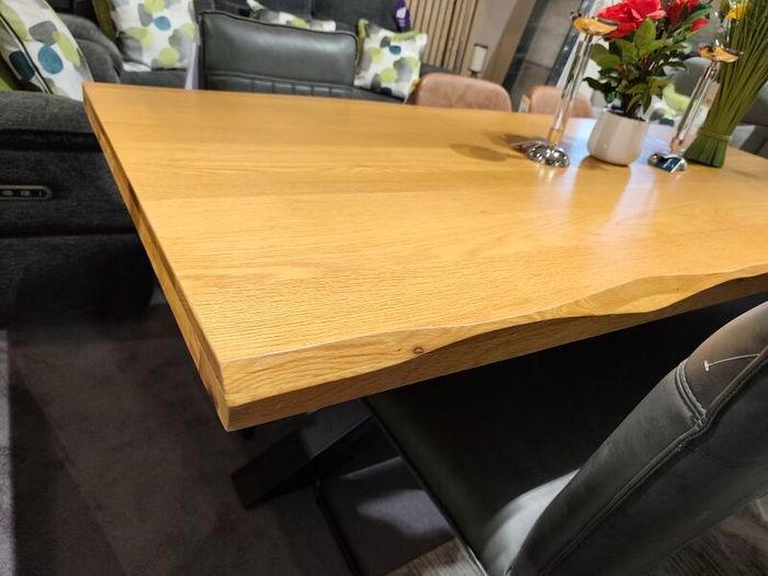 210cm Oak Live Edge Dining Table Ex Display