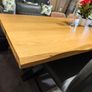 210cm Oak Live Edge Dining Table Ex Display Image 4