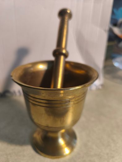 Vintage Brass Mortar and Pestle