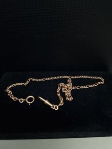 Vintage Gold Plated Pocket Watch Chain 42cm Albert Chain