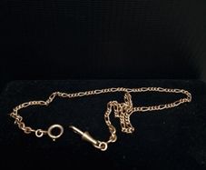 Vintage Gold Plated Pocket Watch Chain 42cm Albert Chain