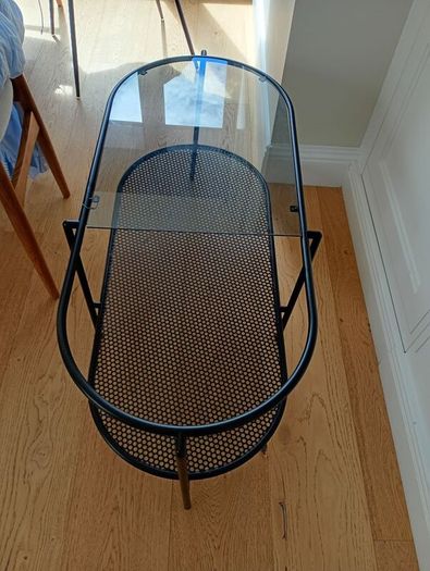 Black Coffee table with glass