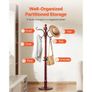Coat Rack Freestanding, Wooden Coats Rack Stand with Weighted Base & 11 Hooks, Free Standing Hall Coat Tree for Entryway, Bedroom, Living Room Image 6