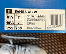 Adidas Samba White & Silver Brand New