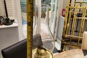 Three vintage working oil lamps