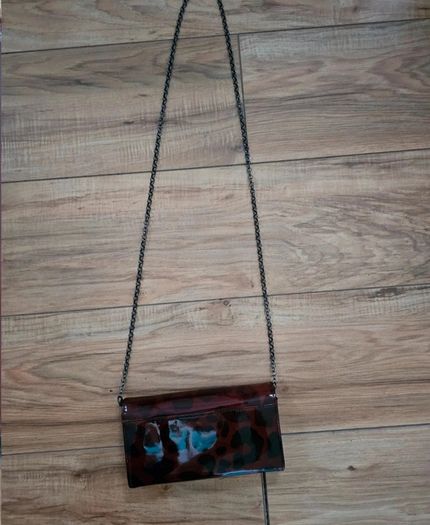 Desigual Animal Print Patent Leather Bag