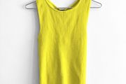 Pre Owned Zara Lime Green Ribbed Knit Tank Top
