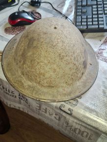 Original Irish Army WWII Emergency Period Mk II Steel Helmet  Authentic Militaria Collectible