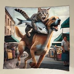 Dog Cat Cushion Cover
