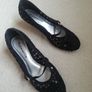 Black Kitten Heels (Lace & Shimmer Effect) Image 5