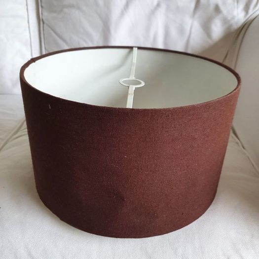 Brown suede lamp shade