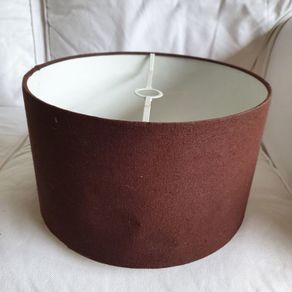 Brown suede lamp shade