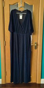 CurveWow black & blue sparkly jumpsuit, Size 34-36, BNWT