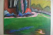 N Howard Flanders UK Artist Oil Painting 'House Opposite'