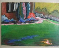 N Howard Flanders UK Artist Oil Painting 'House Opposite'