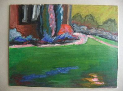N Howard Flanders UK Artist Oil Painting 'House Opposite'