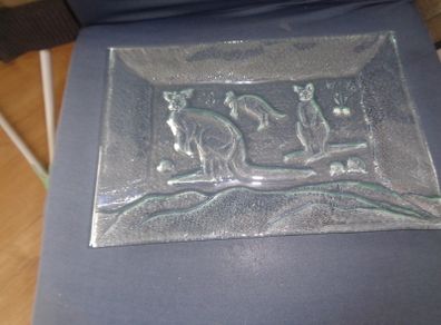 Australian Kangaroo See Glass Platter for Sale