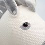 Crochet Plush Pony, Friendship Fabric with Hypoallergenic Cotton Wool, Foam Filling and Wood Texture, Crochet Pony White and Grey Image 3