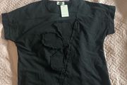 BNWT Italian Fashion Stella black cotton top size UK16 EU44 Postage included
