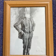 George Bernard Shaw - Caricature, framed print
