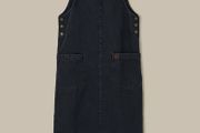 Lucy &amp;yak Denim Pinafore Dress Size Uk 14