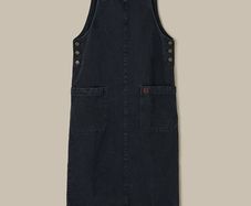 Lucy &yak Denim Pinafore Dress Size Uk 14