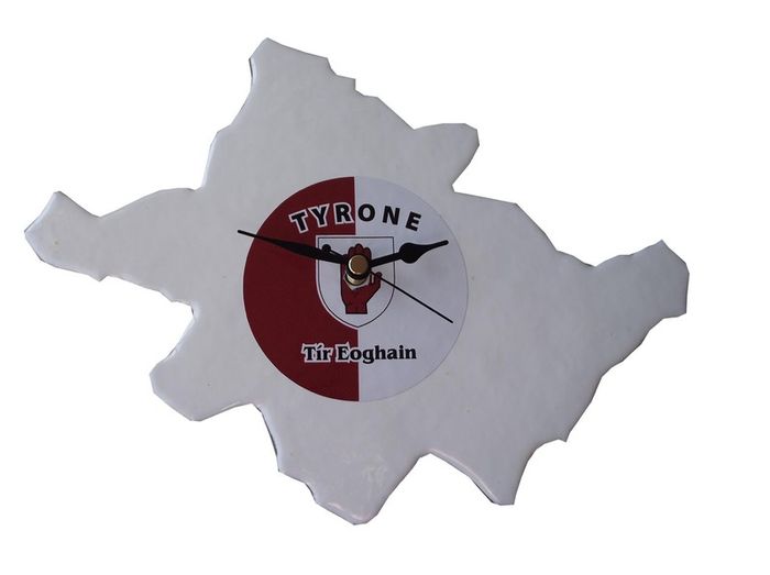 Handmade Glass County Clock - Tyrone