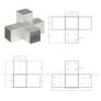 Post Connectors 4 pcs x Shape Galvanised Metal 91 x 91 mm Image 8