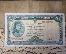 1 Pound Lady Lavery 3/4/46 IRISH NOTE