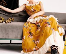 Romantic Floral Maxi Dress  Designer Sample  New