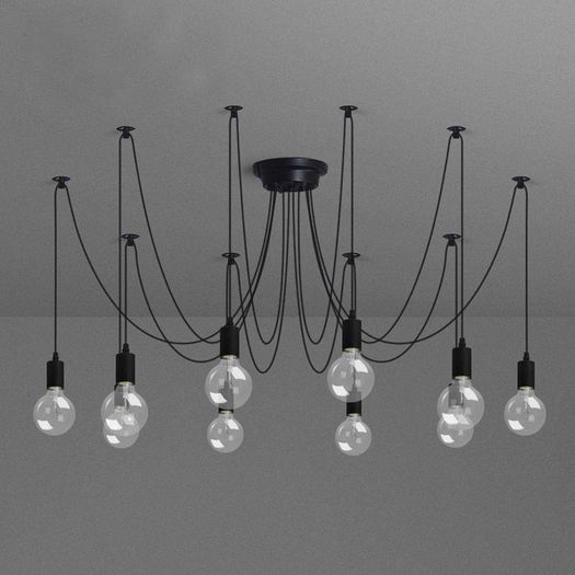 10 Lights Spider Lights Pendant Light Multiple Bulb Sockets Ceiling Lighting Party DIY Pendant Lamp for Bedroom Cafe Hall Bar