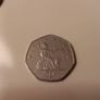 1997 Queen Elizabeth 2nd  50 Pence Coin Image 2