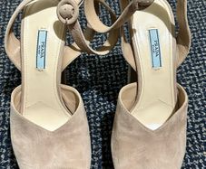 Original Prada Suede Block High Heels