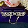 Vintage Art Deco Sterling Silver Marcasite Link Bracelet Image 5