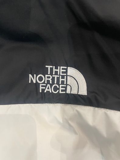 The North Face Black White No Hood Parka USED XXL