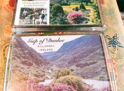 Vintage Irish Fridge Magnets X2. Scenes Depicting Muckross Gardens And Gap Of Dunloe