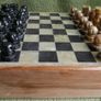 Chess Set made from Stone and Wood 6,5" x 6,5" Image 3